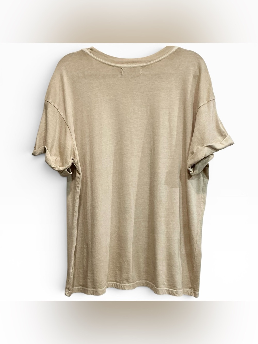 GIRL DANGEROUS Nashville Rose Oversized Cotton T-Shirt Tan Medium - Picture 3 of 6